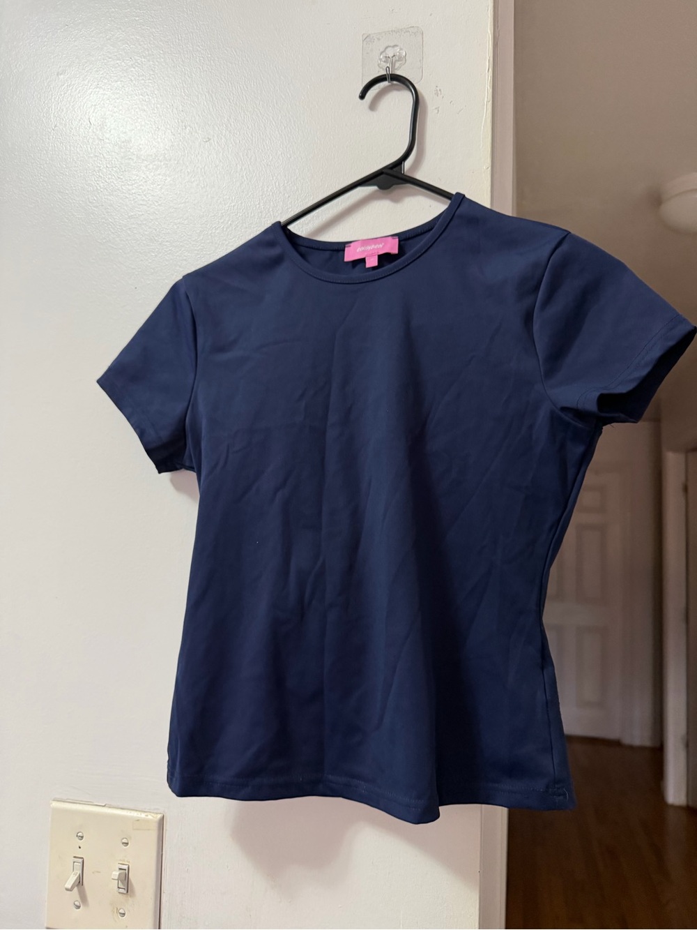 Edikted Navy Short Sleeve Crewneck Tee